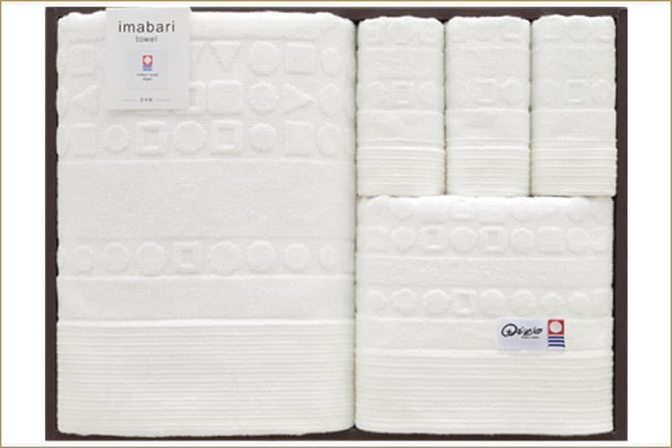 今治ホワイトジャガードタオルセット(白砂)