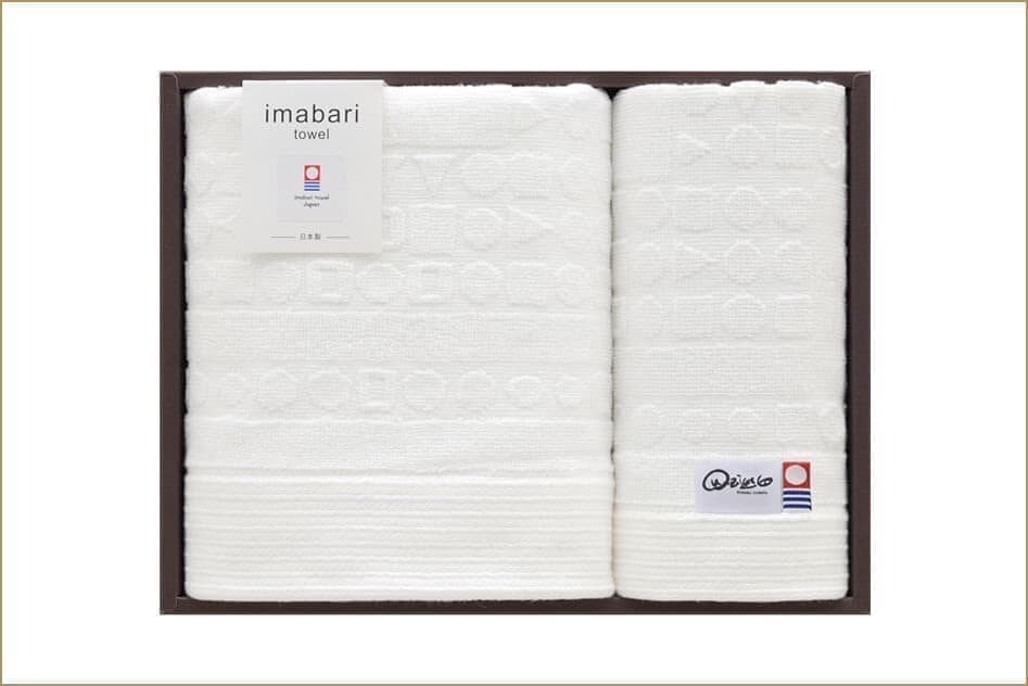 今治ホワイトジャガードタオルセット(白砂)