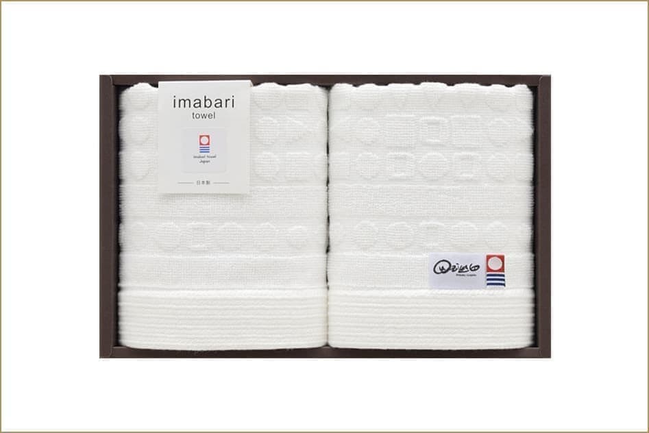 今治ホワイトジャガードタオルセット(白砂)