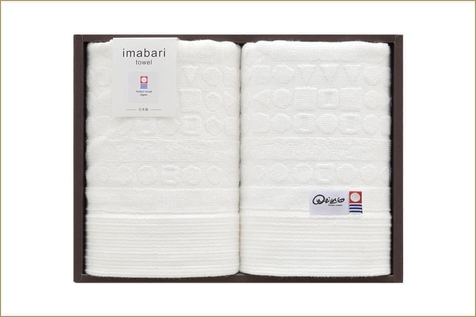 今治ホワイトジャガードタオルセット(白砂)